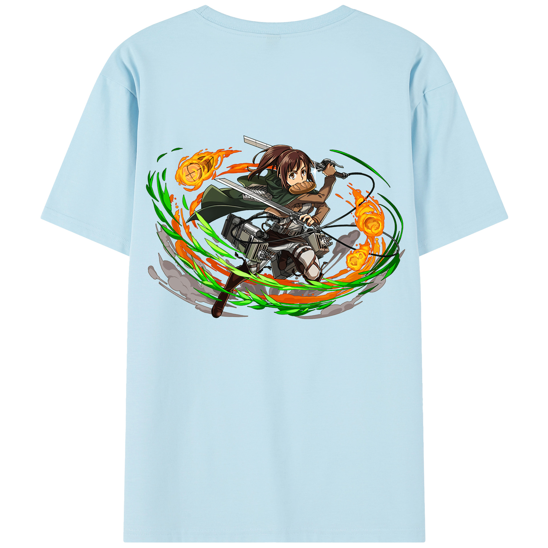 （画像用） 進撃の巨人 サシャ·ブラウス Attack on Titan Sasha Blaus 綿100％半袖Tシャツ（背面プリント）